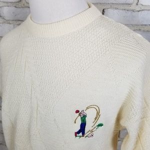 Janzen Golf Theme Embriodery Sweater L